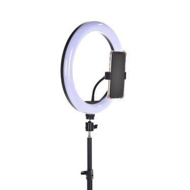 Imagem de Ring Light Led 26cm 10p Tripé 210cm Selfie Youtuber Estetica Com Supor