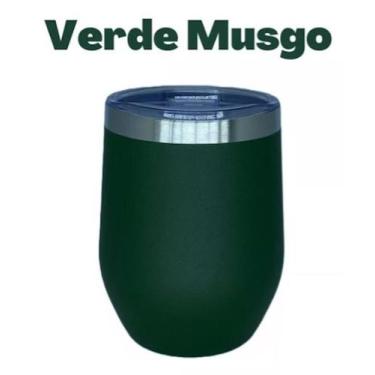 Imagem de Copo Térmico Inox Tipo Cuia Tampa Com Vedação - kapbom, verde