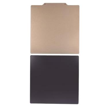 Imagem de Peo PEI Placa de aço de dupla face Placa de aço de aço Placa de construção texturiza Placa de construção flexível Placa de construção para Ender3 V2 Bambu 310 x 310mm