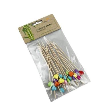 Imagem de Palito De Coração Colorido Para Petiscos Silver 20un - SILVER PLASTIC