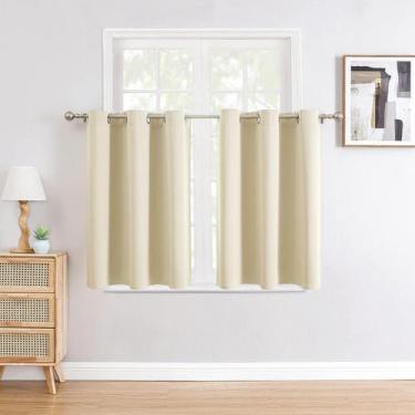 Imagem de Cortinas de janela ChrisDowa Small Thermal Isolated Bege