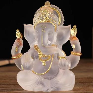 Imagem de Estátua Yahu Lando, Deus indiano Lord Ganesha, 5,5 cm, poliresina