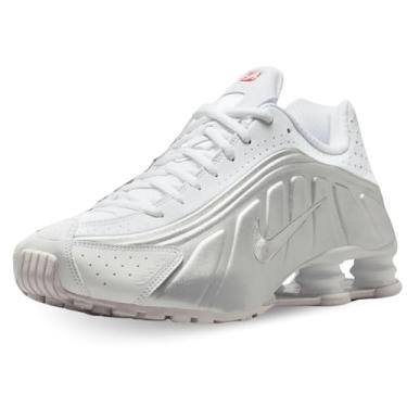Imagem de Nike Tênis masculino Nike Shox R4, Branco/Branco/Crimson brilhante/prata metálica, 39 BR
