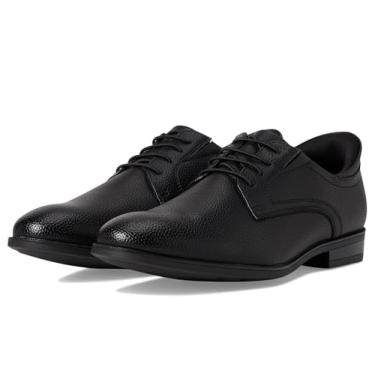 Imagem de Marc Joseph New York Sapato social masculino estilo Oxford masculino sem cadarço formal formal com bico liso, Couro granulado preto, 46