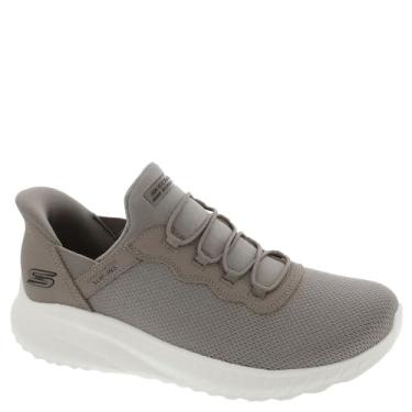 Imagem de Skechers Tênis feminino Bobs Squad Chaos-Daily Inspiration Hands Free Slip-Ins, 0, Cinzento-acastan, 12 Wide