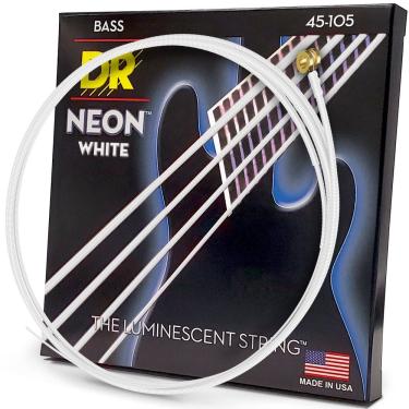 Imagem de Cordas para baixo DR Strings HI-DEF Neon-white 45-105