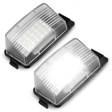 Imagem de LESAUCE Luz de placa de licença LED para Nissan 350Z 370Z GT-R Sentra Versa Cube Leaf & Infiniti G25 G35 G37 Q60 Tag Lamp Assembly, 6000K White, IP68 Waterprooof, 2 peças