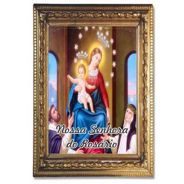 Imagem de Santinho Nossa Senhora Do Rosário 500 Unidades oração verso