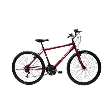 Imagem de Bicicleta Aro 26 Masculina De Passeio 18 Marchas Saidx Vermelho