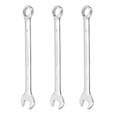 Imagem de HARFINGTON 3 peças chave de combinação 14 mm caixa métrica de 12 pontos e chave inglesa de extremidade dupla CR-V de extremidade aberta para reparo de máquinas de móveis de tubos automotivos, faça