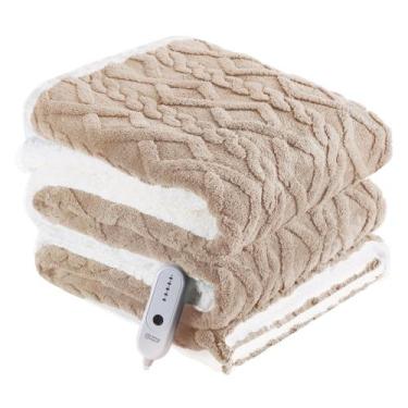 Imagem de Cobertor elétrico aquecido CHIOKY Twin Size Sherpa Beige