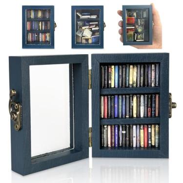 Imagem de Mini estante de livros Ornament Anxiety Bookshelf com 60 mini livros -