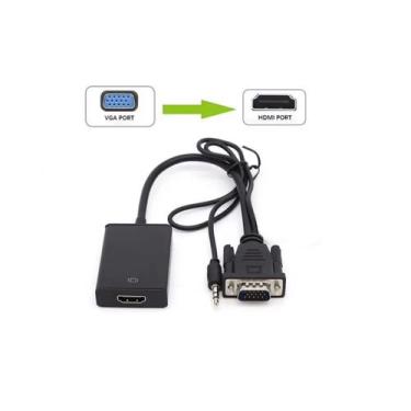 Imagem de Adaptador VGA macho para HDMI fêmea e conversor de áudio - Lightbek Of