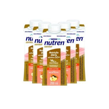 Imagem de Kit 5 Nutren Senior Zero Lactose Sabor Mix de Frutas com 16g de Proteí