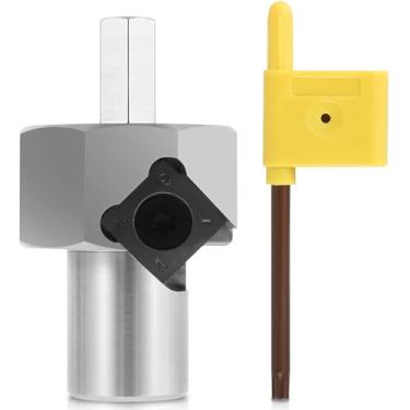 Imagem de Ferramenta de alargador de chanfro para marcenaria, ferramenta alargadora de chanfro de aço inoxidável para bancada de trabalho com lâmina de liga de liga de acabamento polido, rebarbadora para furos