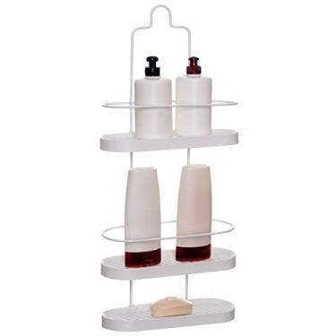 Imagem de Porta Shampoo e Sabonete 3 Andares para Pendurar Aramado Classic Branco com Branco