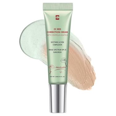 Imagem de MAEPEOR Creme CC Corretor de Cores 5 Cores Corretivo Facial Leve Multiuso com Acabamento Iluminador Acalma e Hidrata a Pele (03 Verde)