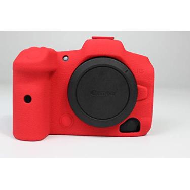 Imagem de Capa R5, capa BolinUS de corpo inteiro ultrafina, leve, de silicone macio, capa para Canon Eos R5 (vermelha)