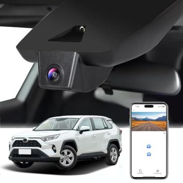 Imagem de YuYue Electronic Câmera veicular 4K compatível com Toyota RAV4 2019-2021, Prime 2021-2024, LE Limited Premium XLE TRD Hybrid Model A, sem orifício de ventilação, tamanho OEM, UHD 2160P, gravação em