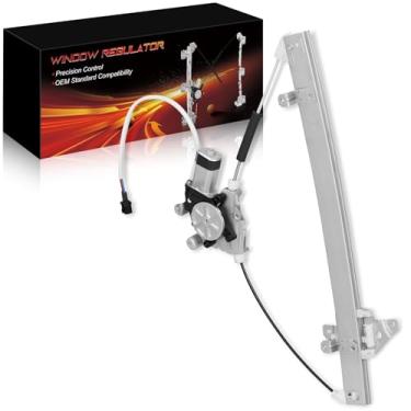 Imagem de AOTPAT Regulador de janela elétrica do lado do passageiro dianteiro direito com motor para: -Nissan Frontier Pathfinder 2005-2015, Xterra 2005-2015 para: -SUZUKI Equator 2009-2010, conector de 2 pinos