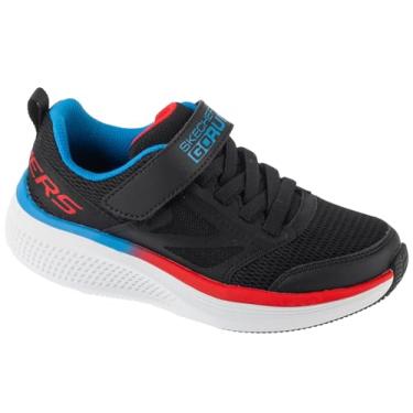 Imagem de Skechers Tênis masculino Go Run Elevate 2.0-Find My 404050l (criança pequena), Preto/vermelho/azul., 12 Little Kid