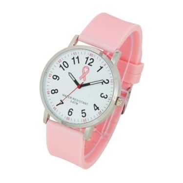 Imagem de Simone Chic Relógio para enfermeiras, profissionais médicos e estudantes – com mostrador de segunda mão, mostrador de fácil leitura - indicador de hora e segundo árabe, e pulseira de silicone com