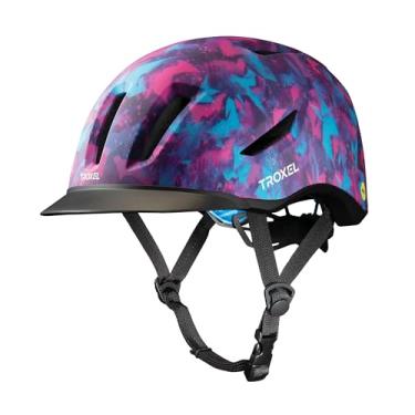 Imagem de Troxel Terrain MIPS Capacete de equitação refrescante, perfil baixo, design microajustável, equipamento de equitação, grande (7-3/8-7-3/4), Galaxy