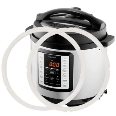 Imagem de Silicone Sealing Ring for Insignia 6 Quart Multi-Function Pressure Cooker 100% Silicone Replacement Gasket Seal Rings for 6 Qt Insignia Pressure Cookware Accessories 2-PackQ