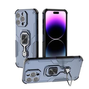 Imagem de SORAKA Capa para iPhone 14 Pro MAX com suporte metálico giratório de 360 graus peça de ferro magnética para suporte magnético para telefone de carro