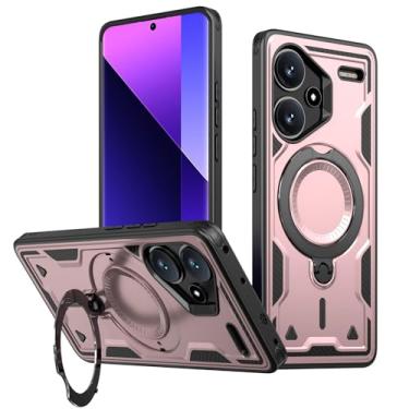 Imagem de SORAKA Capa para Xiaomi Redmi Note 13 Pro+ 5G com suporte,compatível com MagSafe,Capa Redmi Note 13 Pro+ com chapa de ferro Capa resistente que absorve choques Proteção contra quedas de nível militar