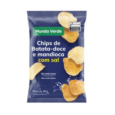 Imagem de Chips Batata Doce e Mandioca Mundo Verde 40g