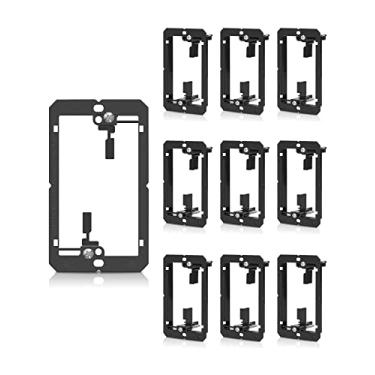 Imagem de ANONION 10 Pack Single Gang Low Voltage Mounting Bracket Device for Telephone Wires Network Cables HDMI Coaxial Speaker Cables 10 Mounting Bracket