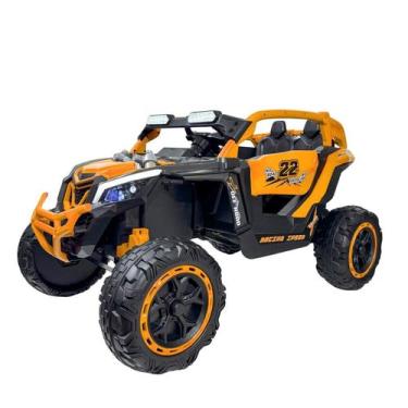 Imagem de Carrinho Elétrico Infantil Gaiola Laranja 12V - Good Mood