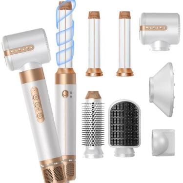 Imagem de Ferramenta de modelagem de cabelo Escova de secador de cabelo 7 em 1 Y