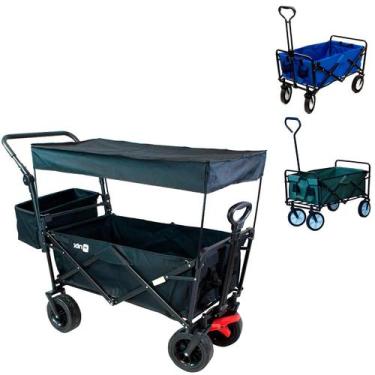 Imagem de Carrinho Dobrável para Camping Praia e Transporte Multiuso 80Kg Guepar