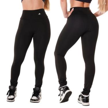 Imagem de Kit 2 Calça Legging feminina Fitness academia - Força do Sol, M, Preto