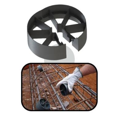 Imagem de Kit 50 Espaçador Rolete Bipartido 50mm Resistente Construç - MARELAGO