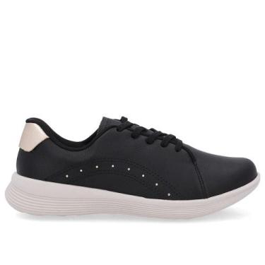 Imagem de Tenis usaflex couro rebite ref ud02002 feminino, 36, Preto