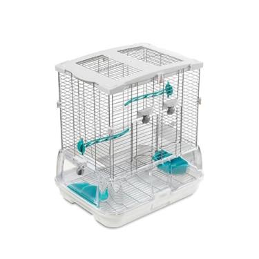 Imagem de Gaiola de pássaro gaiola de pássaro feita de papagaio de acrílico tamanho grande base profunda fácil de limpar ninho de pássaro (pequeno)