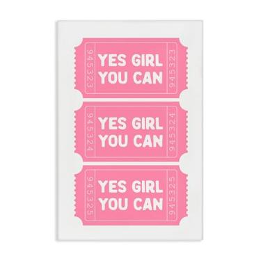 Imagem de Stupell Industries Yes Girl You Can Tickets Canvas Wall Art, design by Lettered and Lined, 76 x 50 cm