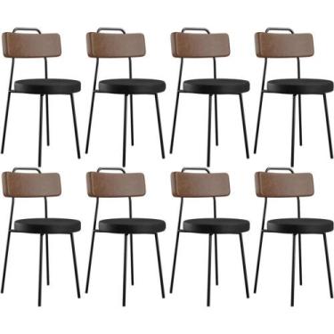 Imagem de Kit 08 Cadeiras Decorativas Estofada Para Sala Jantar Barcelona L02 ma