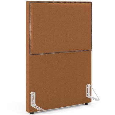 Imagem de Cabeceira Cama Box Solteiro Com Tachas 100 Cm Vicenza L02 Bouclê Terra
