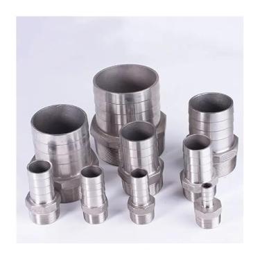 Imagem de 10 cm BSPT Macho 100 mm Mangueira Barb Conector 304 Acoplador de Mangueira de Aço Inoxidável WWECCQIJ