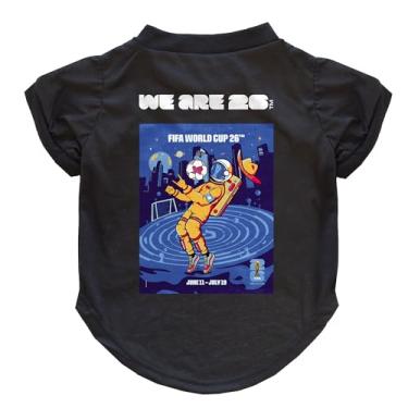 Imagem de Littlearth Camiseta para animais de estimação - Oficialmente licenciada FIFA 2026 Houston Edition, preta, pequena