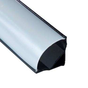 Imagem de Perfil para Fita LED Foxlux - Sobrepor - Canto - Preto - 16 X 16 X 3000mm