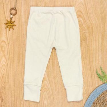 Imagem de Calça Bebê Algodão Suedine com Pé Reversível - Era Uma Vez, Bege, 0-3M