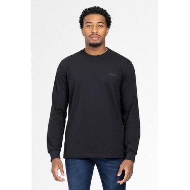 Imagem de Camiseta Masculina Manga Longa em Algodão - Gangster, M, Preto