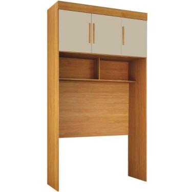 Imagem de Guarda Roupa Modulado Individual Aéreo Solteiro Orion Cinamomo Off Whi