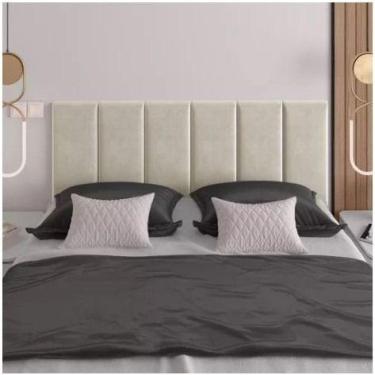 Imagem de Cabeceira Cama Box Casal 140x45 Areia Ane - Lojas NSA