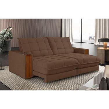Imagem de Sofá Retrátil Berlim 2,30M 4 Lugares Molas Ensacadas TXR, Cobre